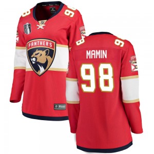 Women's Fanatics Branded Florida Panthers Maxim Mamin Red Home 2023 Stanley Cup Final Jersey - Breakaway