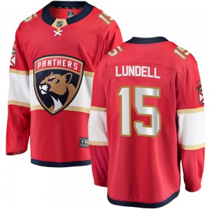 Youth Fanatics Branded Florida Panthers Anton Lundell Red Home Jersey - Breakaway