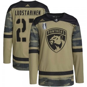 Youth Adidas Florida Panthers Eetu Luostarinen Camo Military Appreciation Practice 2023 Stanley Cup Final Jersey - Authentic