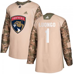 Youth Adidas Florida Panthers Roberto Luongo Camo Veterans Day Practice Jersey - Authentic