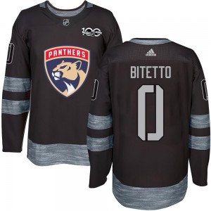 Men's Florida Panthers Anthony Bitetto Black 1917-2017 100th Anniversary Jersey - Authentic