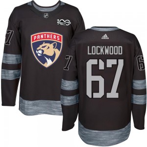 Men's Florida Panthers William Lockwood Black 1917-2017 100th Anniversary Jersey - Authentic