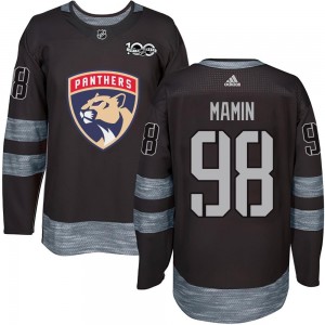 Men's Florida Panthers Maxim Mamin Black 1917-2017 100th Anniversary Jersey - Authentic