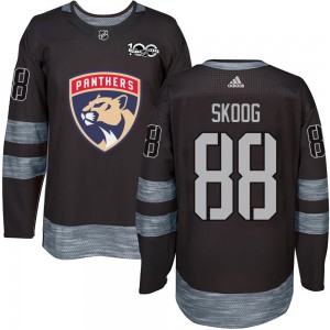 Men's Florida Panthers Wilmer Skoog Black 1917-2017 100th Anniversary Jersey - Authentic