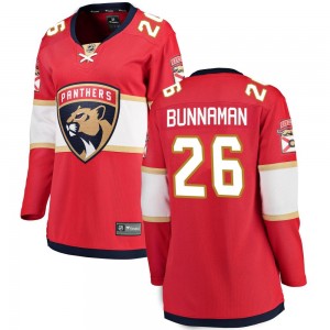 Women's Fanatics Branded Florida Panthers Connor Bunnaman Red Home Jersey - Breakaway