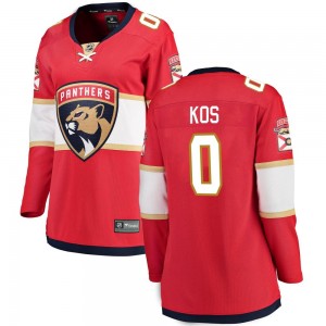 Women's Fanatics Branded Florida Panthers Jakub Kos Red Home Jersey - Breakaway