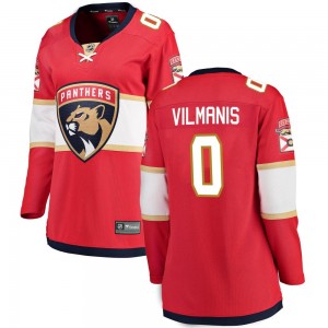 Women's Fanatics Branded Florida Panthers Sandis Vilmanis Red Home Jersey - Breakaway