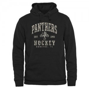 Men's Florida Panthers Black Camo Stack Pullover Hoodie -
