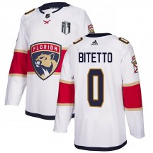 Men's Adidas Florida Panthers Anthony Bitetto White Away 2023 Stanley Cup Final Jersey - Authentic