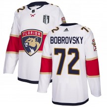Men's Adidas Florida Panthers Sergei Bobrovsky White Away 2023 Stanley Cup Final Jersey - Authentic
