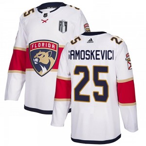 Men's Adidas Florida Panthers Mackie Samoskevich White Away 2023 Stanley Cup Final Jersey - Authentic