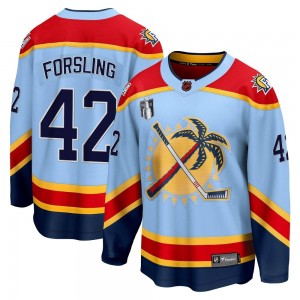 Youth Fanatics Branded Florida Panthers Gustav Forsling Light Blue Special Edition 2.0 2023 Stanley Cup Final Jersey - Breakaway