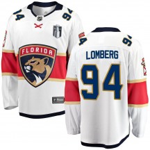 Men's Fanatics Branded Florida Panthers Ryan Lomberg White Away 2023 Stanley Cup Final Jersey - Breakaway