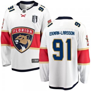 Youth Fanatics Branded Florida Panthers Oliver Ekman-Larsson White Away 2023 Stanley Cup Final Jersey - Breakaway