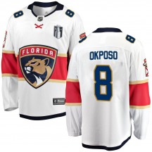 Youth Fanatics Branded Florida Panthers Kyle Okposo White Away 2023 Stanley Cup Final Jersey - Breakaway