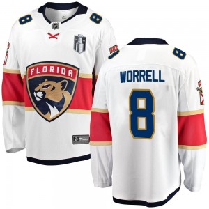 Youth Fanatics Branded Florida Panthers Peter Worrell White Away 2023 Stanley Cup Final Jersey - Breakaway