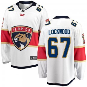 Men's Fanatics Branded Florida Panthers William Lockwood White Away Jersey - Breakaway