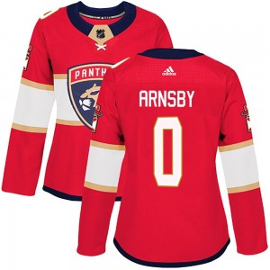Women's Adidas Florida Panthers Liam Arnsby Red Home Jersey - Authentic