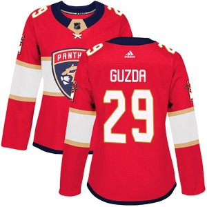 Women's Adidas Florida Panthers Mack Guzda Red Home Jersey - Authentic