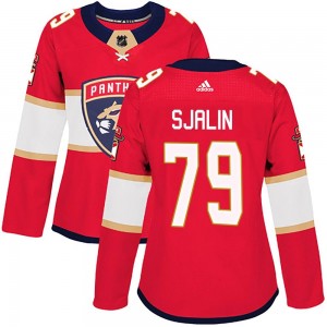 Women's Adidas Florida Panthers Calle Sjalin Red Home Jersey - Authentic