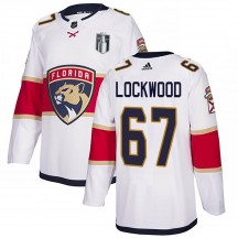 Youth Adidas Florida Panthers William Lockwood White Away 2023 Stanley Cup Final Jersey - Authentic