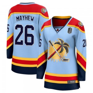 Women's Fanatics Branded Florida Panthers Gerry Mayhew Light Blue Special Edition 2.0 2024 Stanley Cup Final Jersey - Breakaway