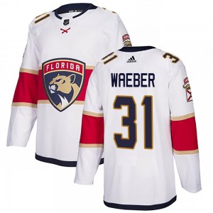 Men's Adidas Florida Panthers Ludovic Waeber White Away Jersey - Authentic