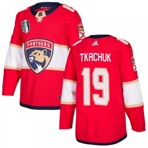 Men's Adidas Florida Panthers Matthew Tkachuk Red Home 2023 Stanley Cup Final Jersey - Authentic