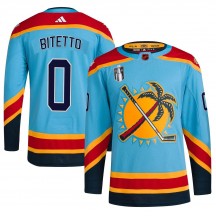 Youth Adidas Florida Panthers Anthony Bitetto Light Blue Reverse Retro 2.0 2023 Stanley Cup Final Jersey - Authentic