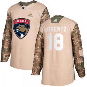 Men's Adidas Florida Panthers Steven Lorentz Camo Veterans Day Practice Jersey - Authentic