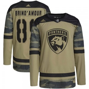 Men's Adidas Florida Panthers Skyler Brind'Amour Camo Military Appreciation Practice Jersey - Authentic