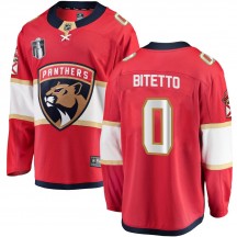 Youth Fanatics Branded Florida Panthers Anthony Bitetto Red Home 2023 Stanley Cup Final Jersey - Breakaway
