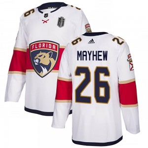 Men's Adidas Florida Panthers Gerry Mayhew White Away 2024 Stanley Cup Final Jersey - Authentic