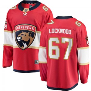 Men's Fanatics Branded Florida Panthers William Lockwood Red Home Jersey - Breakaway