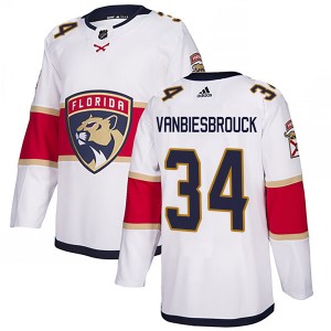 Youth Adidas Florida Panthers John Vanbiesbrouck White Away Jersey - Authentic