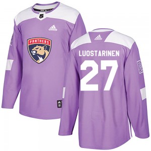 Men's Adidas Florida Panthers Eetu Luostarinen Purple ized Fights Cancer Practice Jersey - Authentic