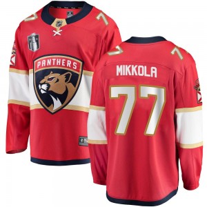 Men's Fanatics Branded Florida Panthers Niko Mikkola Red Home 2023 Stanley Cup Final Jersey - Breakaway