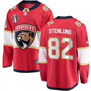 Men's Fanatics Branded Florida Panthers Kevin Stenlund Red Home 2023 Stanley Cup Final Jersey - Breakaway