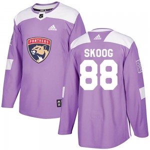 Youth Adidas Florida Panthers Wilmer Skoog Purple Fights Cancer Practice Jersey - Authentic