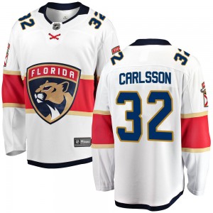 Youth Fanatics Branded Florida Panthers Lucas Carlsson White Away Jersey - Breakaway