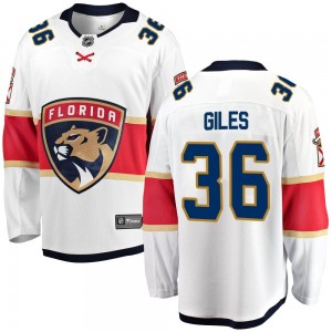 Youth Fanatics Branded Florida Panthers Patrick Giles White Away Jersey - Breakaway