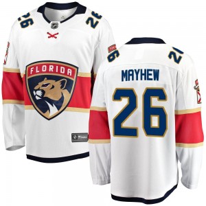 Youth Fanatics Branded Florida Panthers Gerry Mayhew White Away Jersey - Breakaway