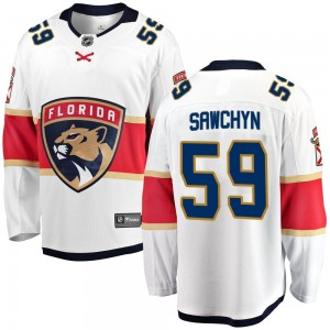 Youth Fanatics Branded Florida Panthers Gracyn Sawchyn White Away Jersey - Breakaway