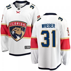 Youth Fanatics Branded Florida Panthers Ludovic Waeber White Away Jersey - Breakaway