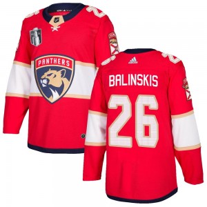 Youth Adidas Florida Panthers Uvis Balinskis Red Home 2023 Stanley Cup Final Jersey - Authentic