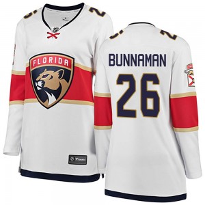 Women's Fanatics Branded Florida Panthers Connor Bunnaman White Away Jersey - Breakaway