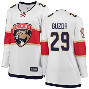 Women's Fanatics Branded Florida Panthers Mack Guzda White Away Jersey - Breakaway