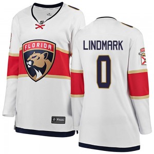Women's Fanatics Branded Florida Panthers Owen Lindmark White Away Jersey - Breakaway